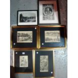 Six prints, comprising; four Dickensian scenes, a King Henry VIII print and 'A Summer Noon',