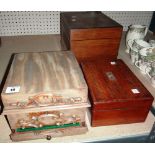 Four wooden work boxes (4).