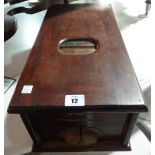 A 19th century mahogany cash box.