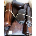 A Thompson machine gun wooden parts set, circa 1928, comprising stock, handle and foregrip,