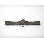 A Russian Niello silver belt, consisting of thirty nine seperate profusely decorated panels,