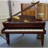 An early 20th century mahogany baby grand piano by Monnington and Weston, London, no.