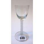 An opaque twist wine glass, circa 1760,