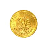 A Mexico gold fifty pesos 1946.