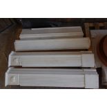 A pair of carved white marble fire surrounds with reeded decoration,