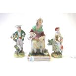 A group of Staffordshire pottery figures, early 19th century and later,