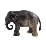 A silver model of a standing elephant, London 1972, gross weight 152gms.
