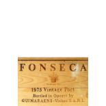 Twelve bottles of Fonseca 1975 vintage port, chateau cased.