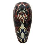 A Moorcroft 'Maypole' foliate blue ground vase by Wendy Mason, circa 1997, limited edition 128/150,