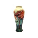 A Moorcroft 'Everglade Flamingo' vase, circa 1999, 21cm high, boxed.