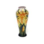 A Moorcroft 'Windrush' baluster vase by Deborah Hancook, circa 2000, 21cm high, boxed.