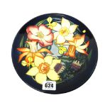 A Moorcroft 'Golden Jubilee' year plate, 2002, limited edition 720/750, 22.5cm diameter.