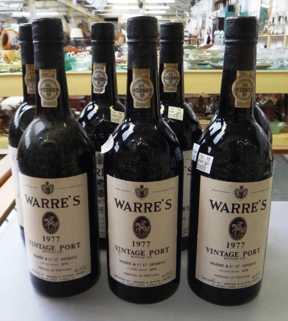 Six bottles of Warres 1977 vintage port, and one bottle of Grahams 1975 vintage port (7). - Image 2 of 2