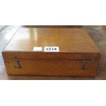 A 19th century mahogany paint box with fitted interior and paper label 'Robertson and Com 51 Long