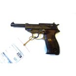 A 9mm German Walther P38 semi-automatic pistol, serial number 2349H, deactivated 25/08/2015,