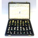 A modern silver and gilt silver hallmarked chess set, each piece with a loaded base, the king 5.