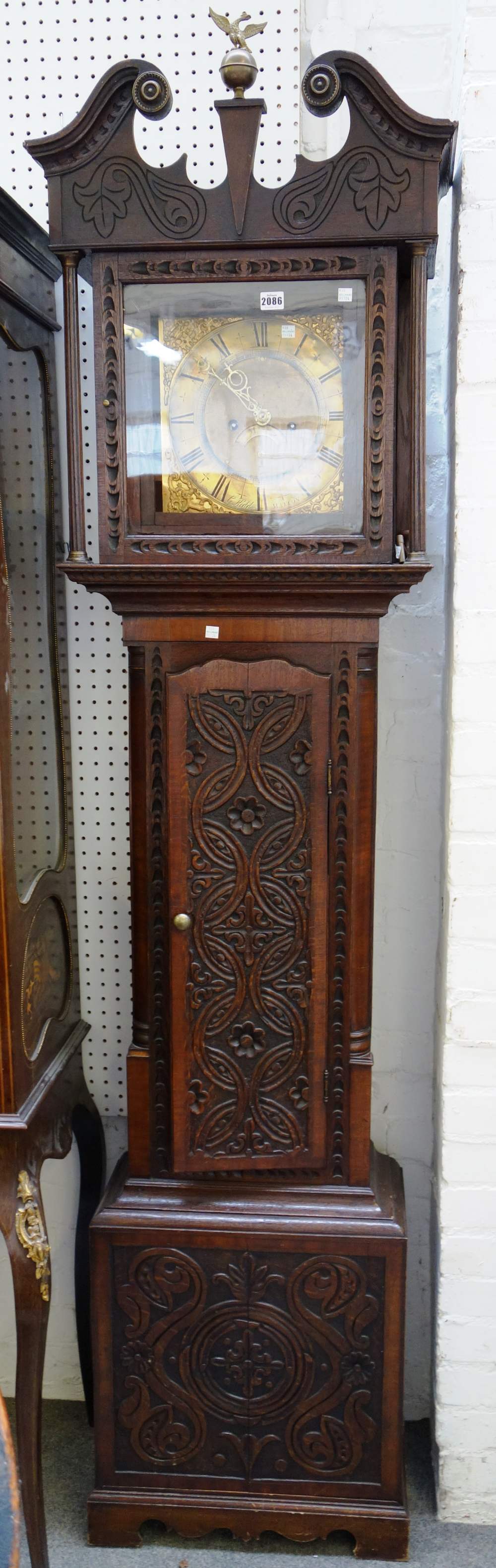 An eight day longcase clock, 18th century,