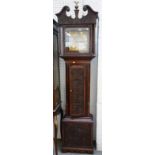 An eight day longcase clock, 18th century,