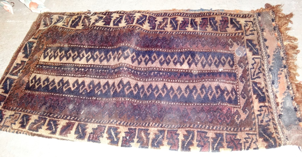 An Andrew Klein carpet and a Turkish saddle bag (2). - Image 2 of 2