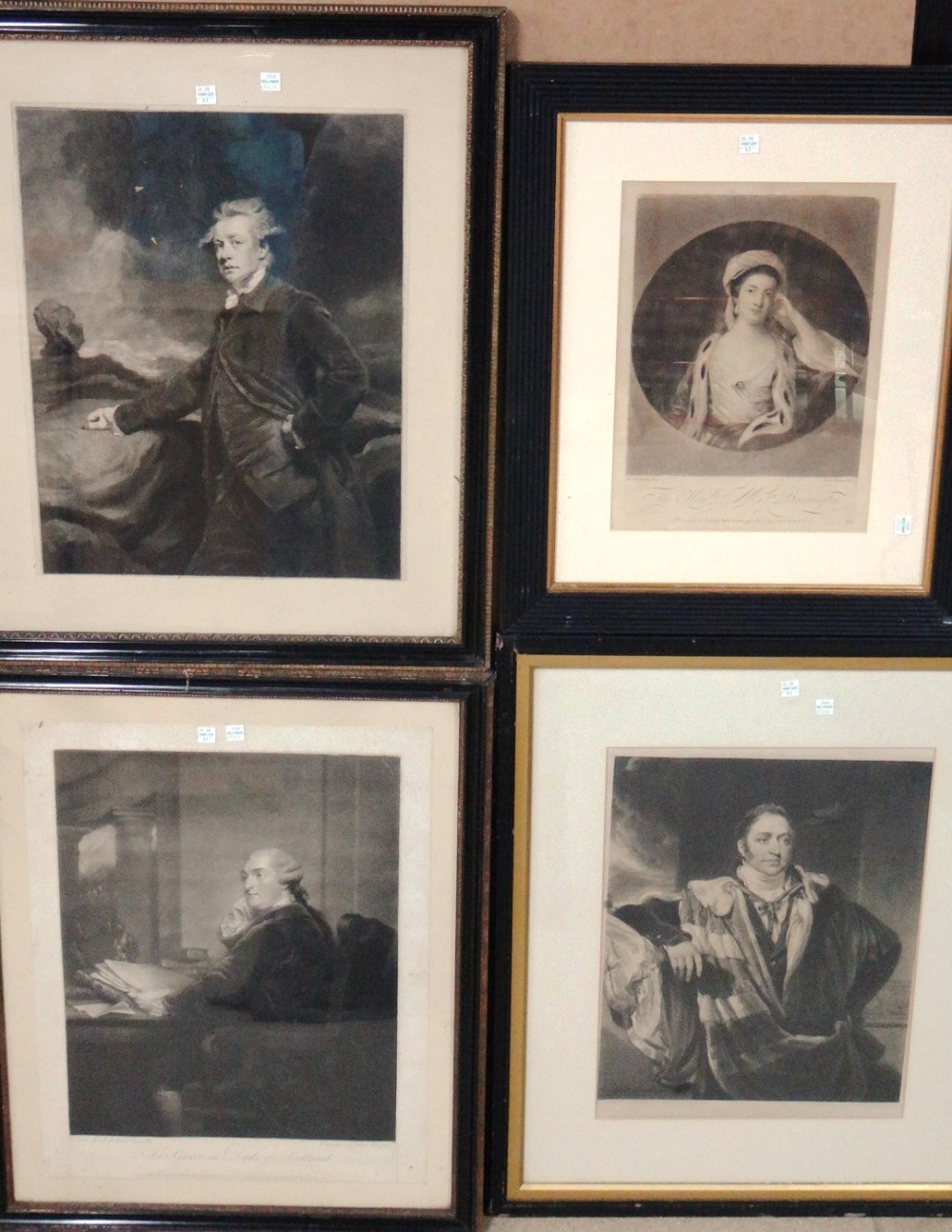 A group of thirteen engravings and mezzotints of portrait subjects, including works after Hoppner, - Image 2 of 3