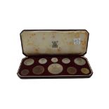 An Elizabeth II 1953 ten coin Coronation Year Proof Set, cased, two 1953 nine coin plastic sets,