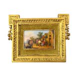 After Jan Steen, a rectangular miniature painting,