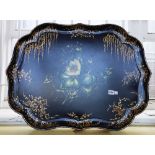 A Jennens and Bettridge papier mache tray, 19th century,