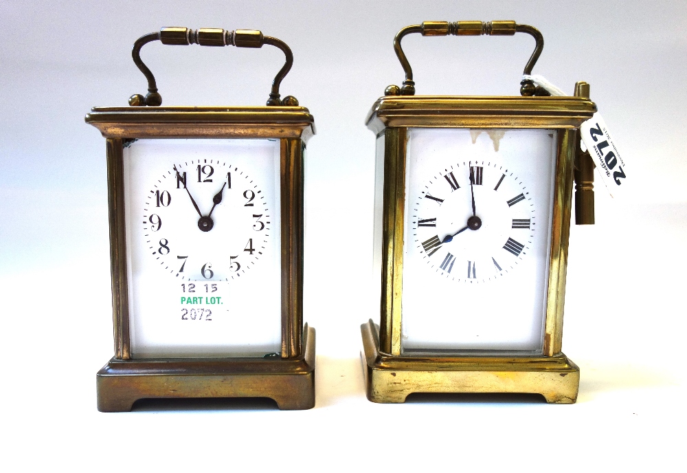 A gilt brass cased carriage clock, early 20th century,