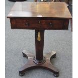 A William IV rosewood work table,