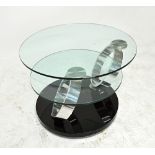 A 20th century chrome and glass 'Apollo' coffee table,