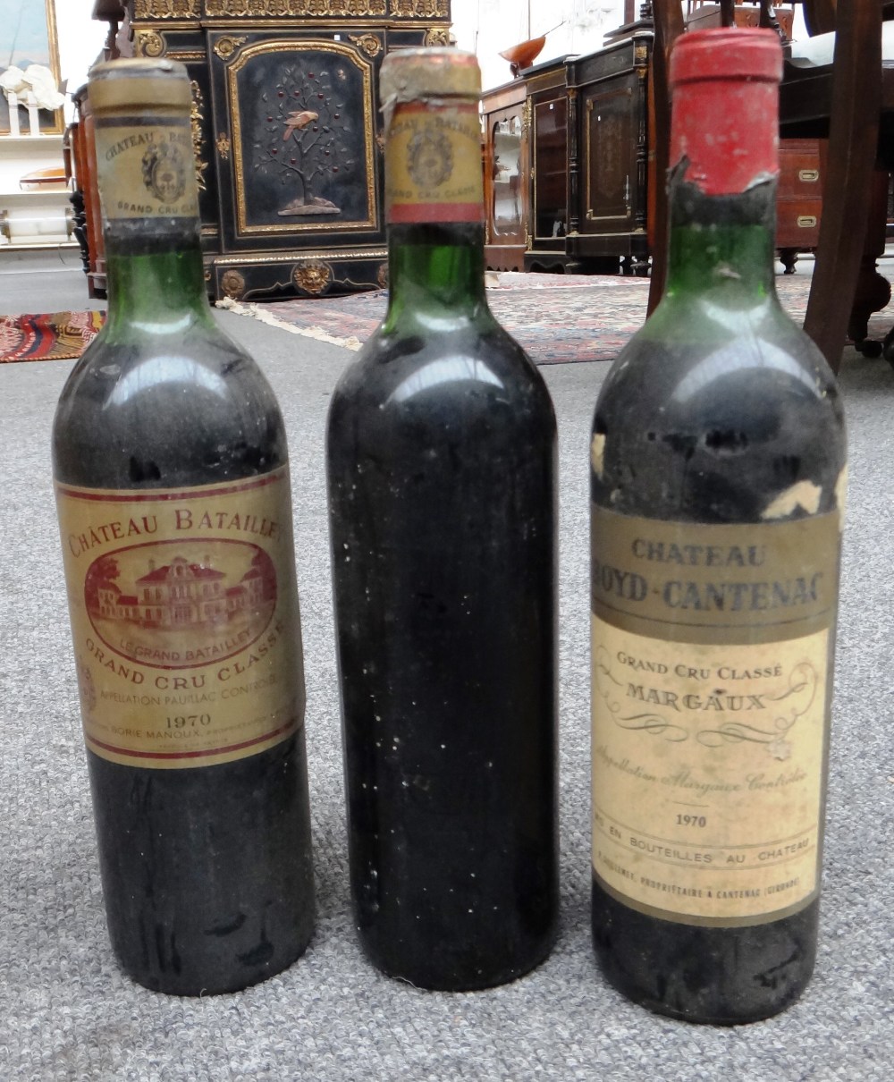 One bottle of Chateau Margaux 1969 claret, and nine other clarets, comprising; Pavillion Rouge 1983, - Image 2 of 4