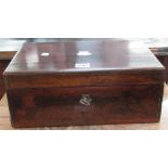 A 19th century mother of pearl inlaid rosewood writing slope with fitted interior, 35cm wide.