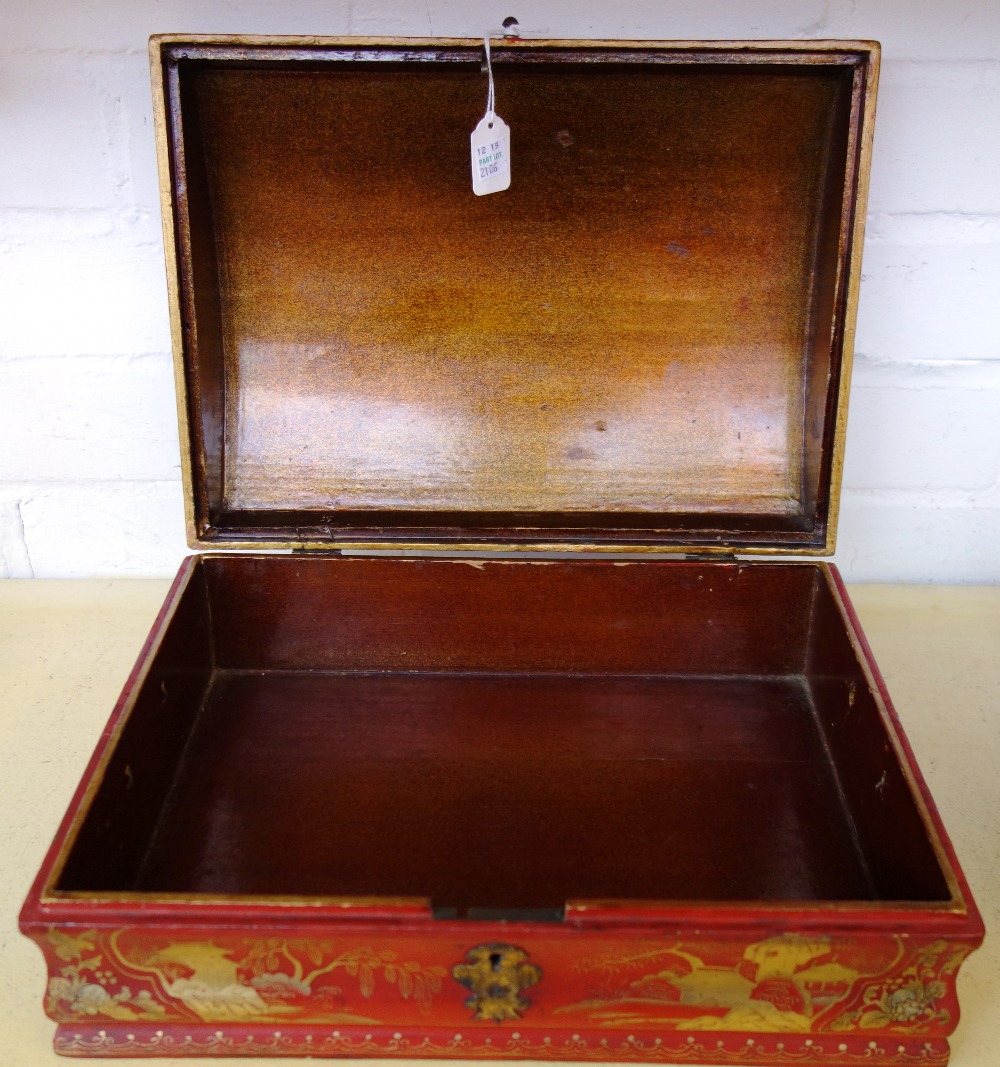 A French Japanned wig box, early 19th century, - Image 6 of 6