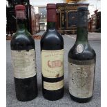One bottle of Chateau Margaux 1969 claret, and nine other clarets, comprising; Pavillion Rouge 1983,