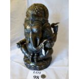 A metal figurine of an Indian est: £50-£
