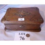 An Art Nouveau oak box est: £30-£50 (B33