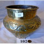 A 19c brass jardiniere est: £30-£50 (N3)