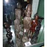 Five African figural carvings est: £70-£