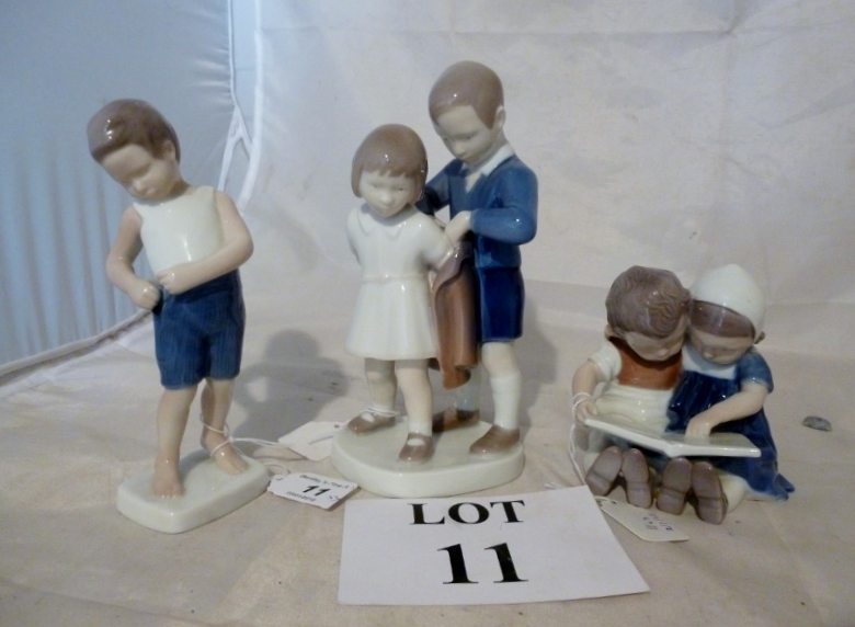 Three Danish Bing & Grondhal figurines o