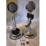 A pair of silver eagle USA C.B radio mic