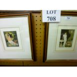 Two framed and glazed prints of ladies i