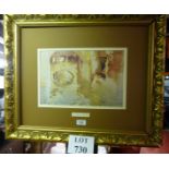 A framed Sir William Russell Flint print