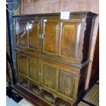 A 19c mahogany cabinet with two pairs of