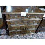 An early 18c oak geometric carved chest