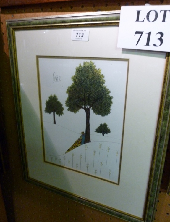 A framed and glazed 20c Japanese print o