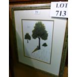 A framed and glazed 20c Japanese print o