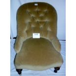 A Victorian  ladies chair upholstered in