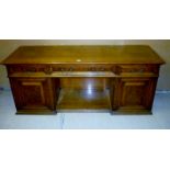 A large Victorian walnut sideboard with