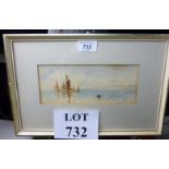 A small framed and glazed watercolour st