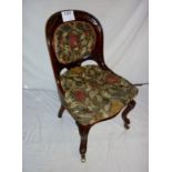 A fine 19c mahogany framed chair with up